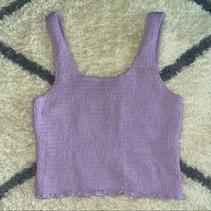 Hollister Lavender Smocked Tank Top